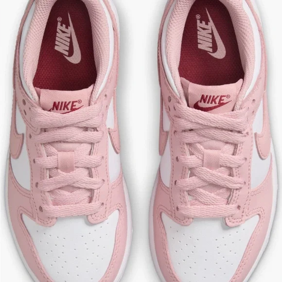 Nike Kids Dunk Low Sneakers in Pink and White - Picture 3 of 4